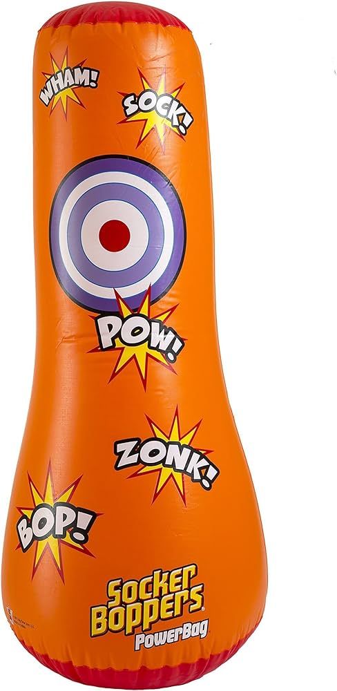 Big Time Toys Socker Bopper Power Bag Standing Inflatable Punching Bag for Kids, Box, Bop, Punch,... | Amazon (US)