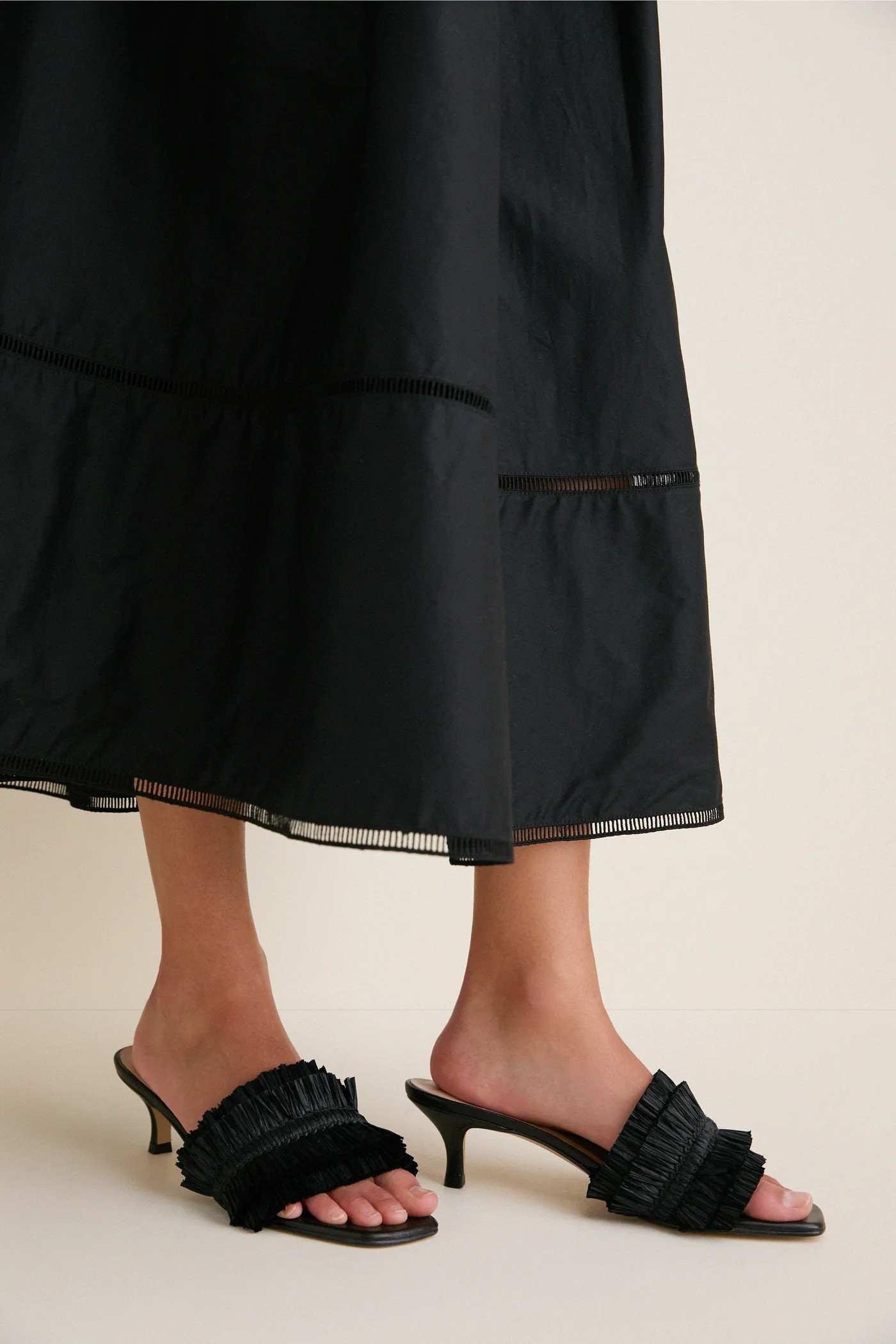 Black Raffia Christy Heels | Tuckernuck (US)