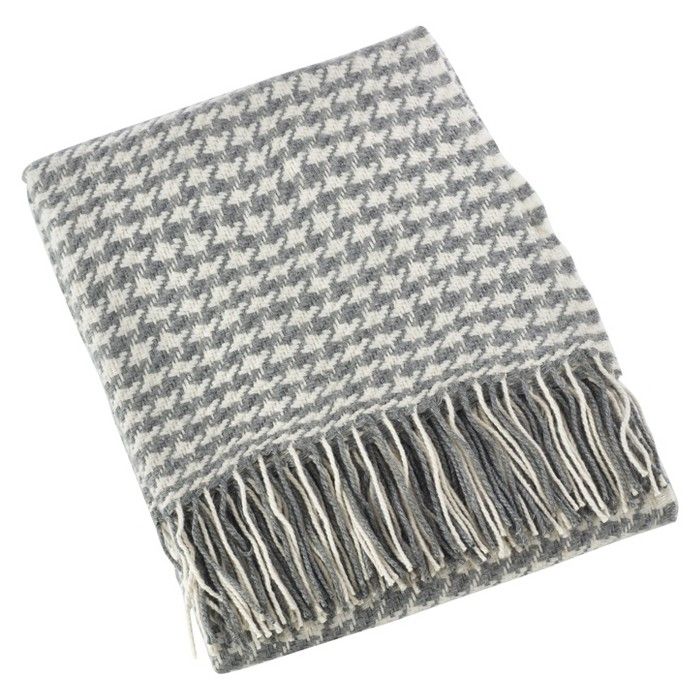 Gray Houndstooth Design Throw Blankets (50"x60") - Saro Lifestyle | Target