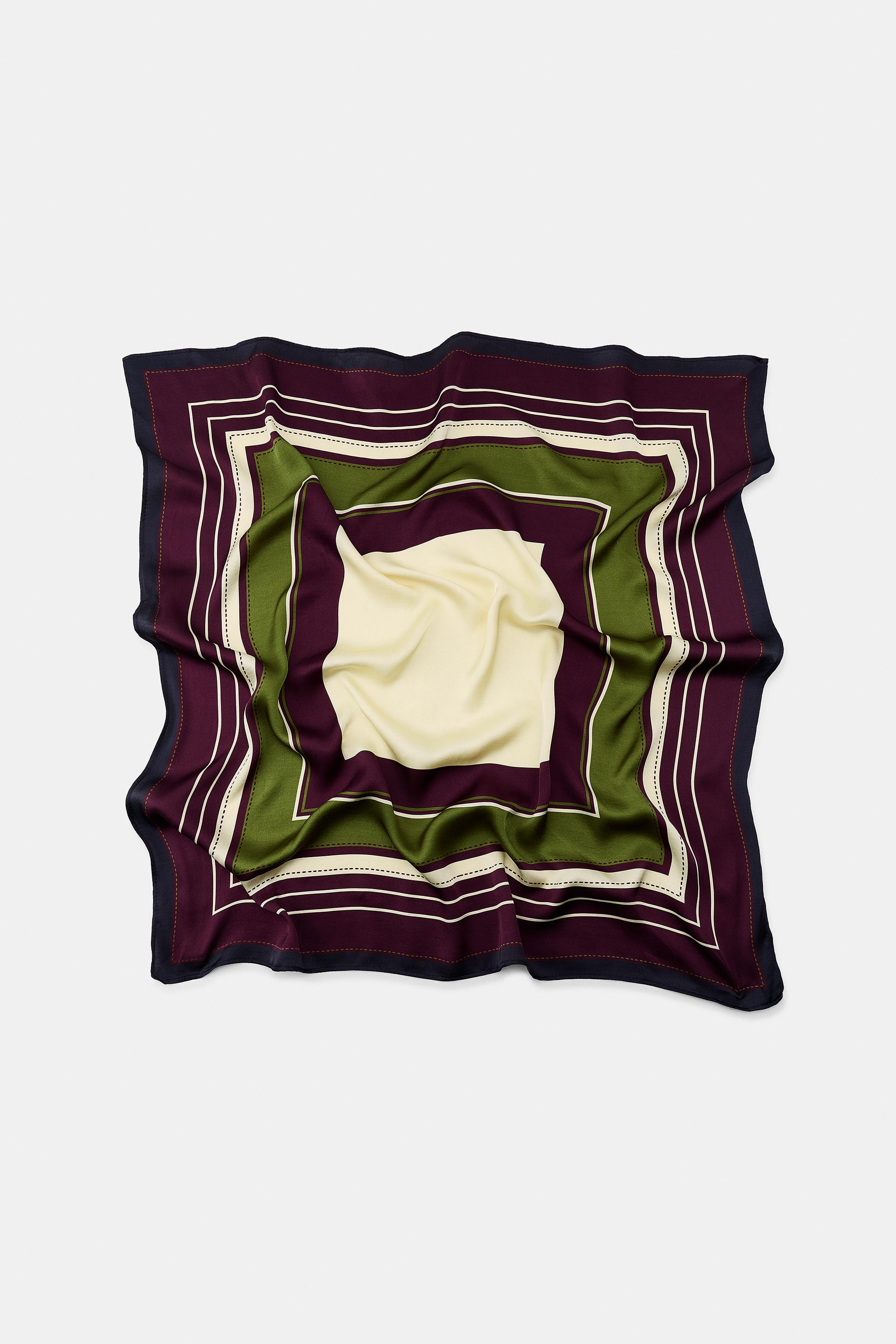 STRIPED PRINT SCARF | Zara US