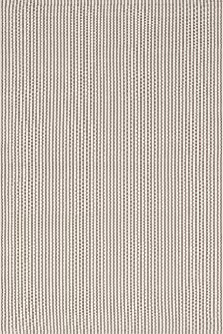Brown Pinstripe Handwoven Indoor/Outdoor 5' x 8' Area Rug | Rugs USA
