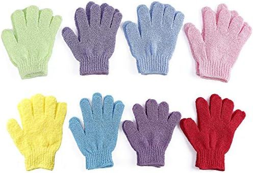 8 Pairs Double Sided Exfoliating Gloves Body Scrubber Scrubbing Glove Bath Mitts Scrubs for Showe... | Amazon (US)