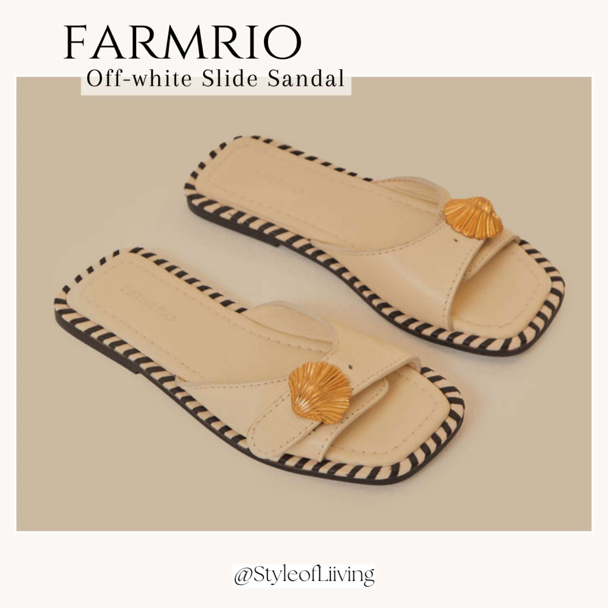 Farmrio off-white slide sandals! Summer shoes, flat sandals.

#LTKShoeCrush #LTKSeasonal #LTKStyleTip