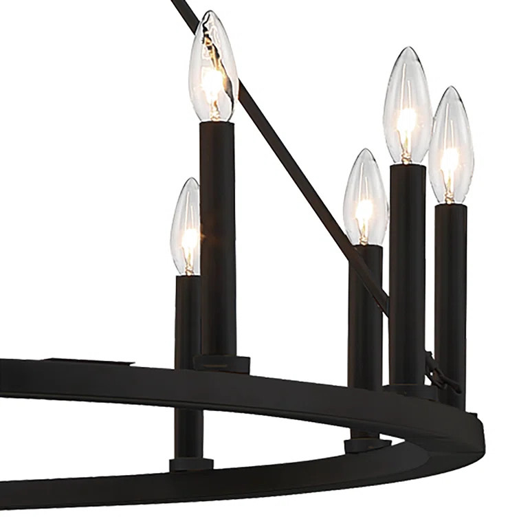 Finchley Dimmable Wagon Wheel Chandelier | Wayfair North America