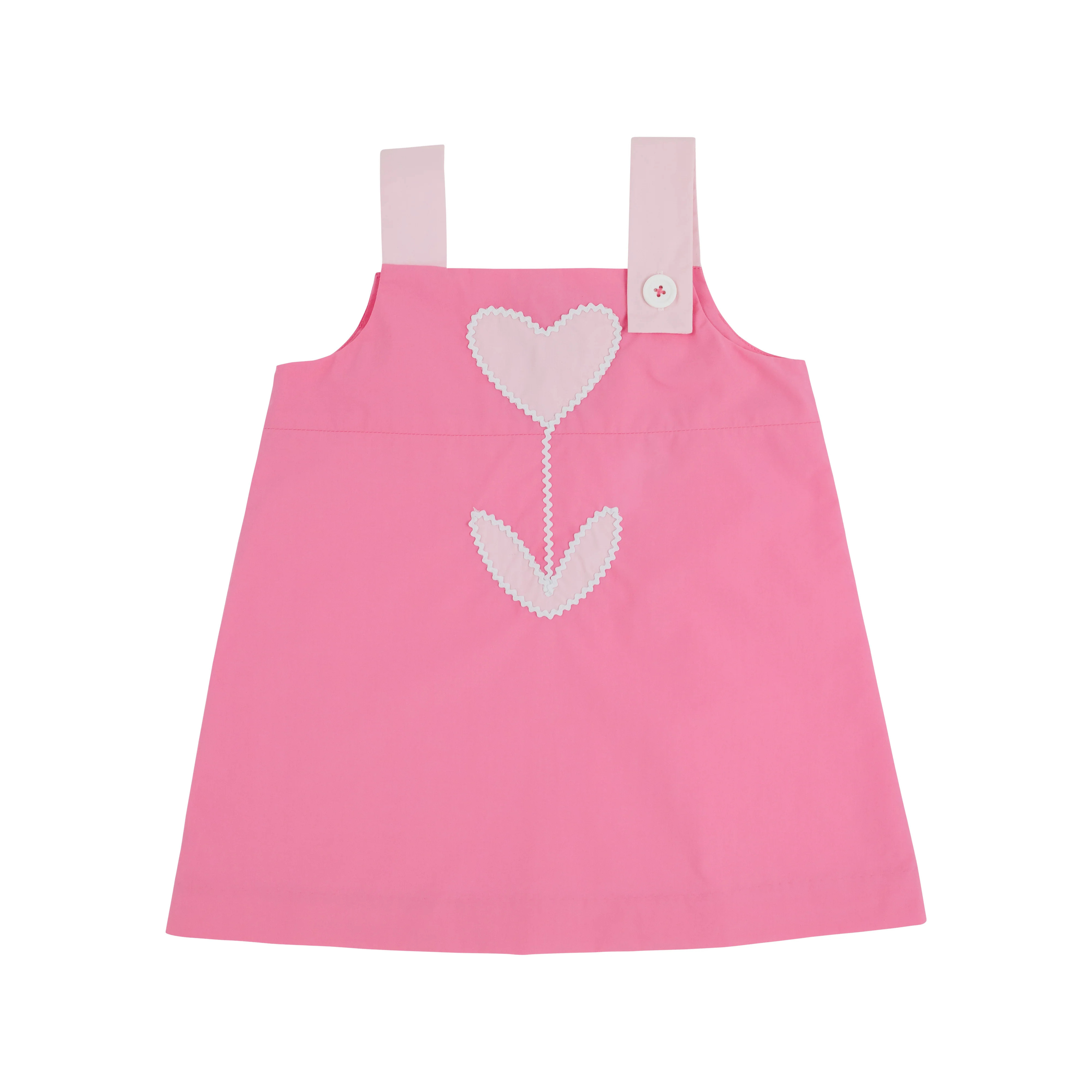 Jillian Jumper - Hamptons Hot Pink & Palm Beach Pink with Heart Tulip Applique | The Beaufort Bonnet Company