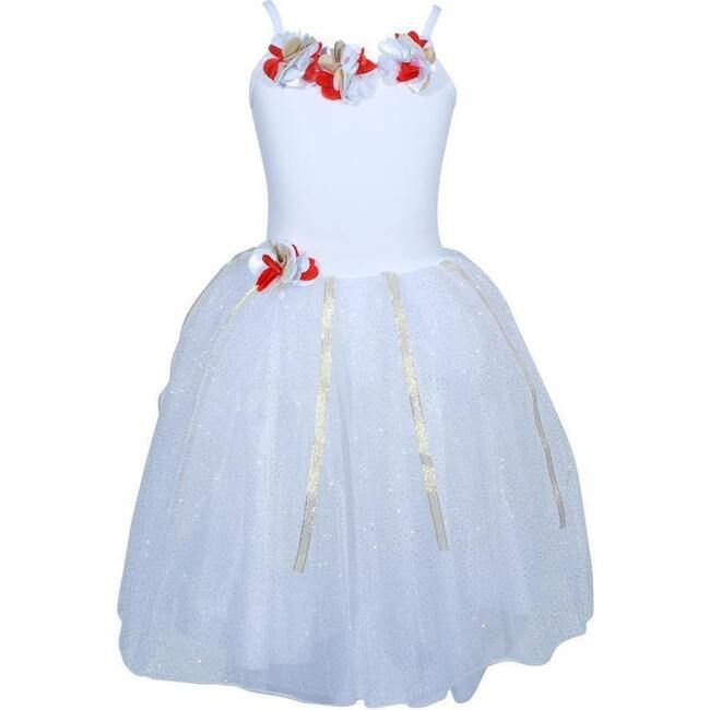 Festive Fairy Petal Dress, White | Maisonette