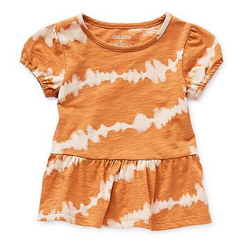 Okie Dokie Little Girls Round Neck Short Sleeve T-Shirt | JCPenney