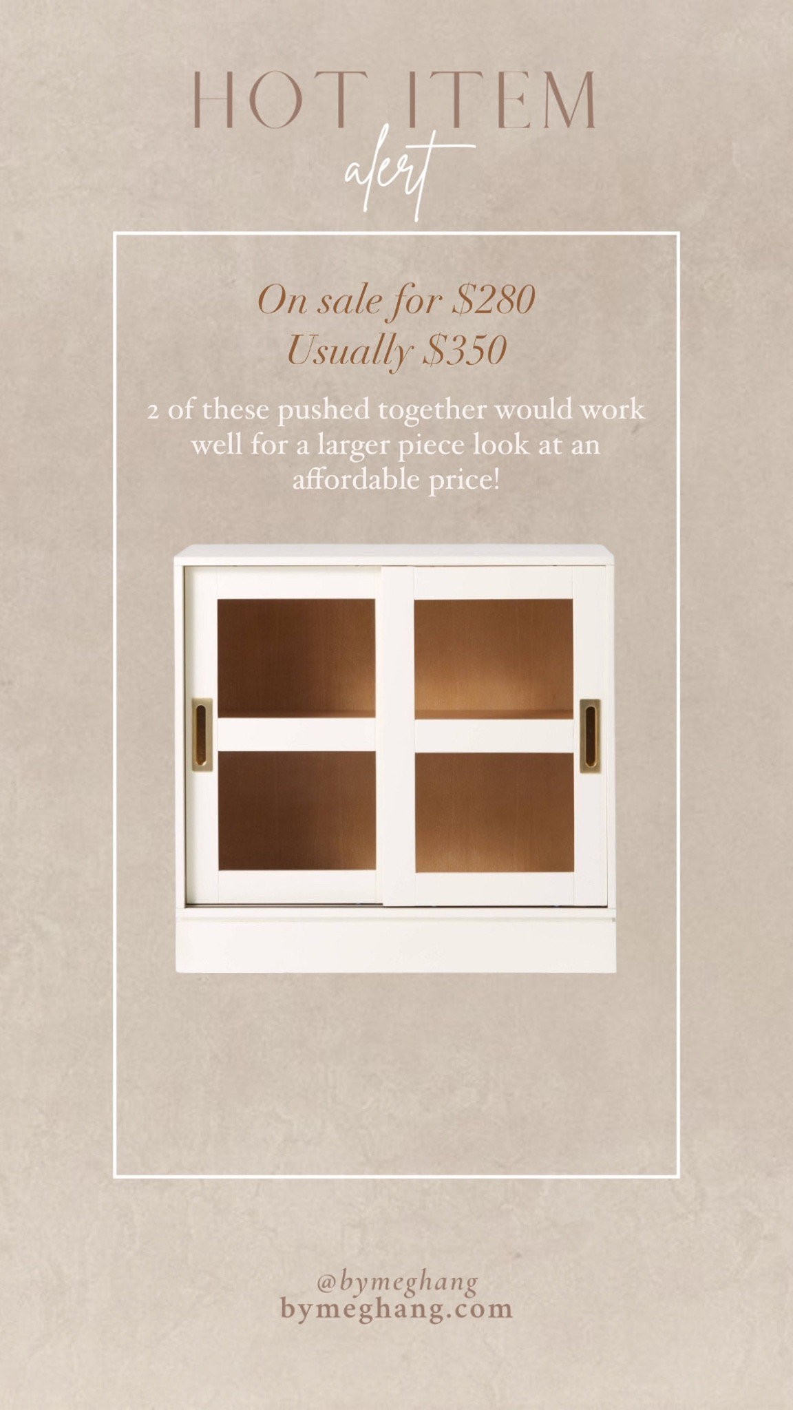 Studio McGee white cabinet on sale! I would push two of these together and use as a media console! Living room decor, affordable furniture. 

#LTKsalealert #LTKhome