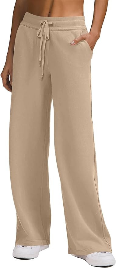 ANRABESS Women's Wide Leg Sweatpants 2023 Fall Casual Loose High Wasited Straight Baggy Jogging S... | Amazon (US)