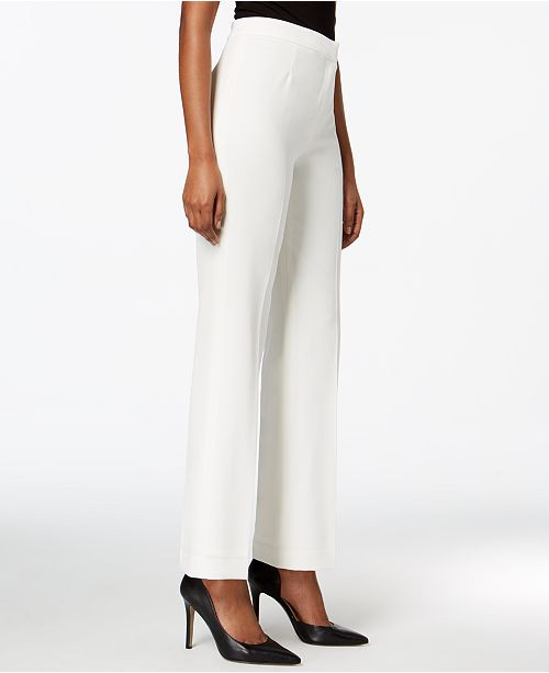 Straight-Leg Crepe Pants | Macys (US)