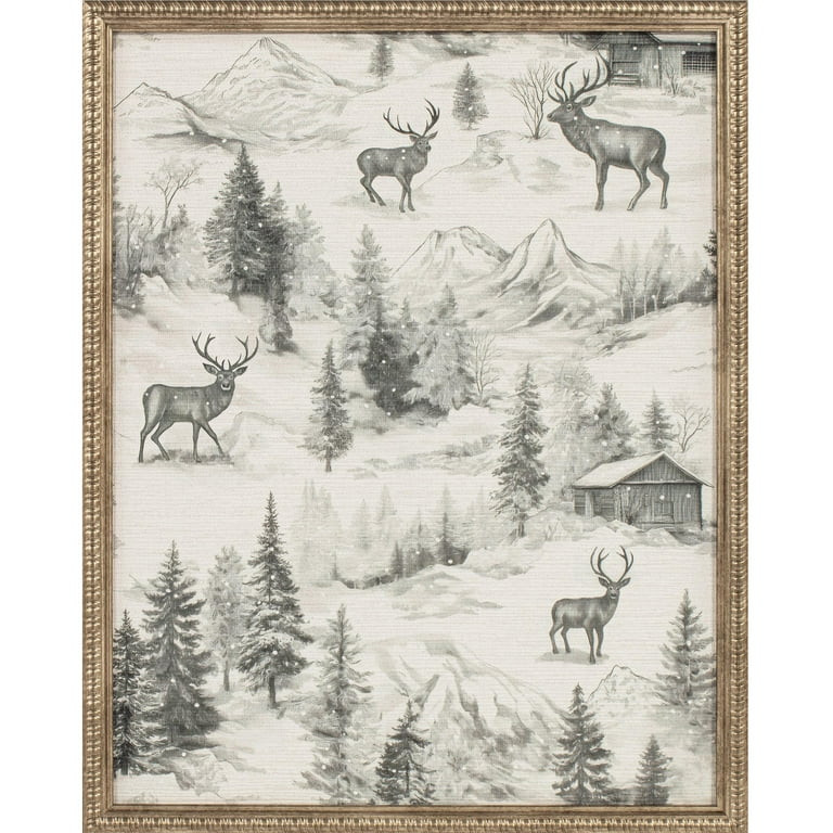 My Texas House Reindeer Oasis Framed Holiday Wall Art 16x20 | Walmart (US)