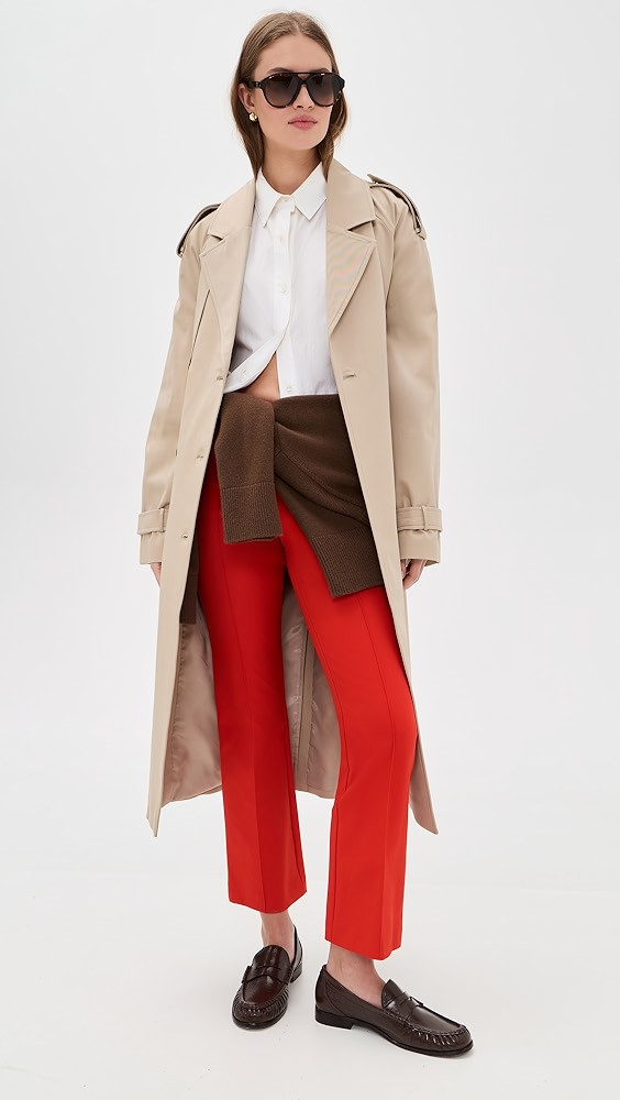 Mid Rise Pintuck Crop Flare Pants | Shopbop