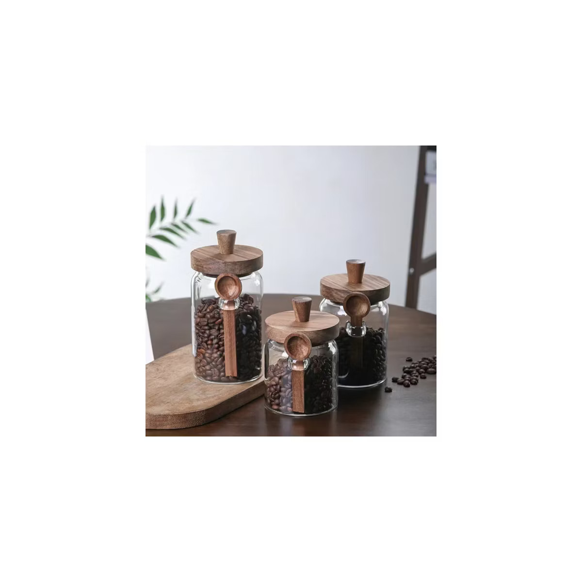 Racxily 3-Pack Glass Storage Jars with Lids & Spoons - Airtight Food Containers for Coffee, Tea, ... | Target