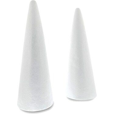 2 Pack Foam Cones for Crafts, DIY Art Projects, Handmade Gnomes, Trees, Holiday Decorations (5.25... | Michaels Stores