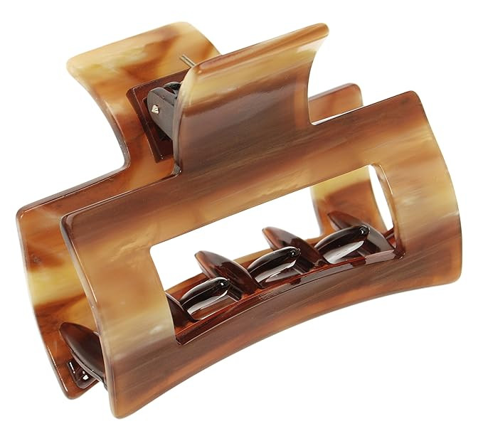 France Luxe Cutout Rectangle Claw Clip - Caramel Horn | Amazon (US)