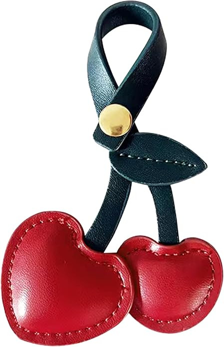 Cherry Bag Charm, Cute Cherry Charm for Purse Handbags Bag Accessories PU Cherry Key Charms | Amazon (US)