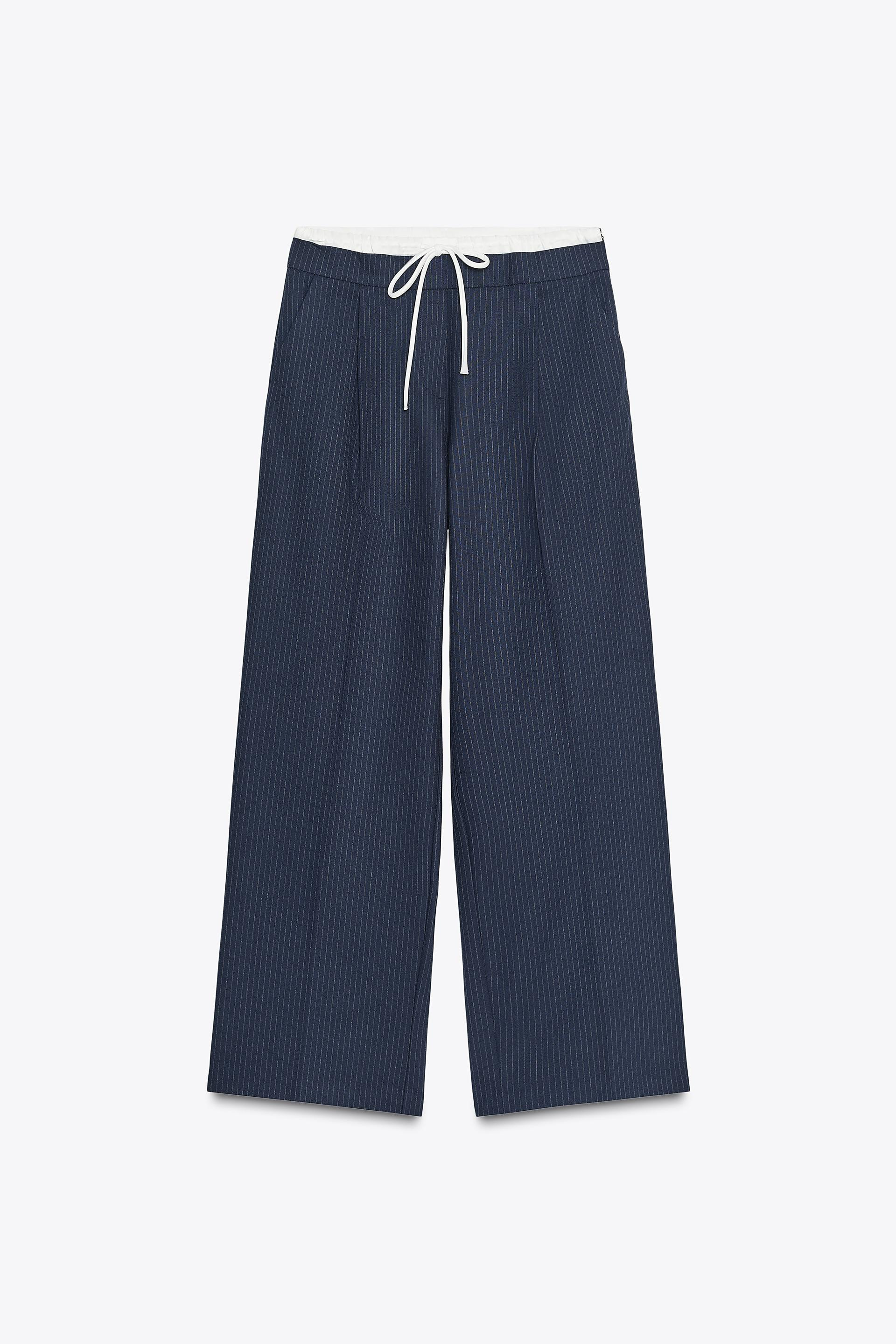 WIDE-LEG TROUSERS WITH DOUBLE WAISTBAND | Zara UK