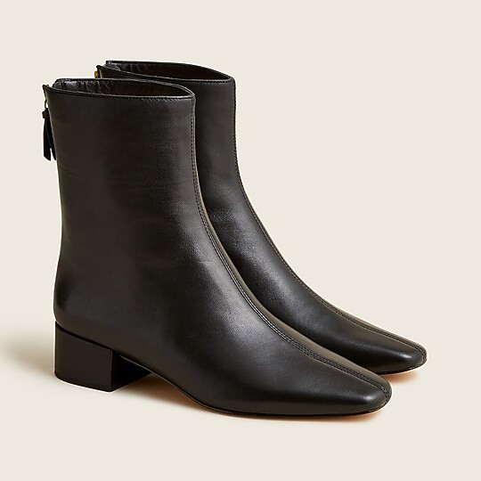 Roxie center-seam ankle boots in leather | J. Crew US