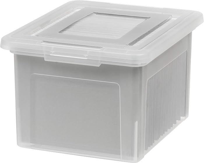 IRIS USA 35 Qt. Letter/Legal File Box with Latching Lid, Clear | Amazon (US)
