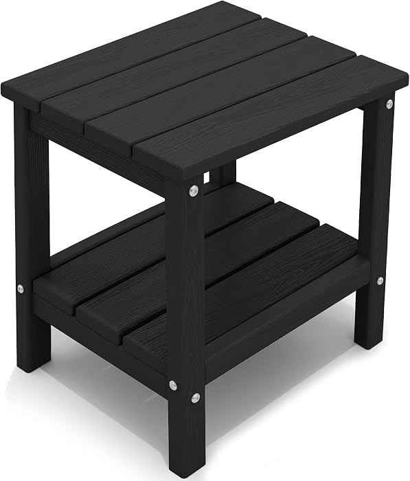 KINGYES Double Side Table, Adirondack End Table- Black | Amazon (US)