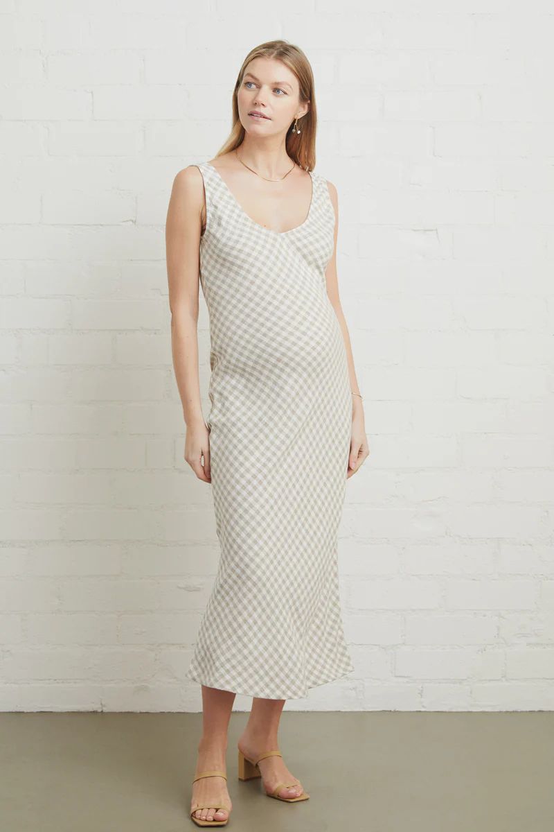 Linen Bias Dress - Maternity | Rachel Pally
