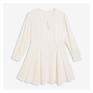 Women+ White Peekaboo Dress | Joe Fresh