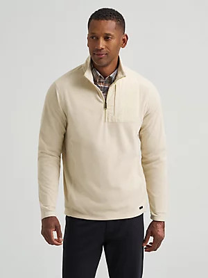 Men's Polar Fleece Quarter Zip Mock Neck Sweater | Lee Jeans
