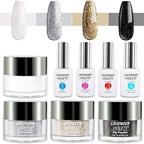 Lavender Violets Dipping-Powder-Nail-Kit 0.5 oz/bot. Large Capacity Acrylic Dip-Powder Nail Start... | Amazon (US)