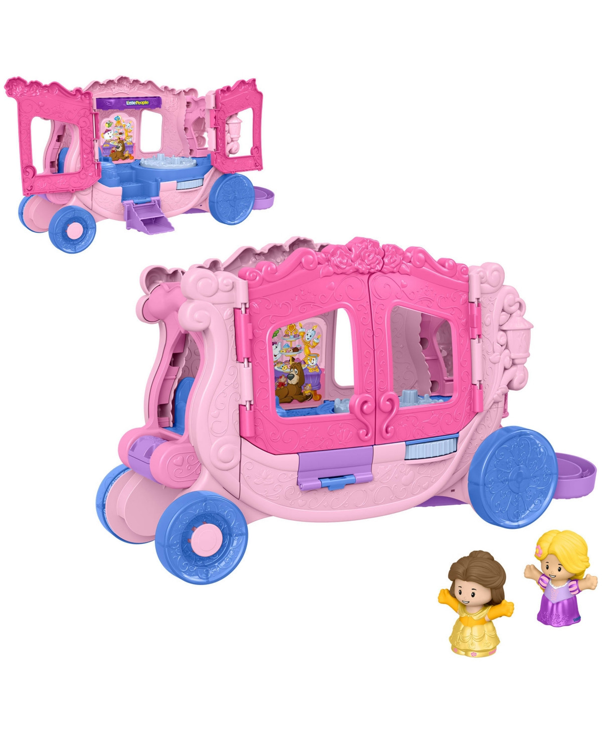 Little People Disney Princess Pull-Along Musical Carriage with 2 Figures - Multi-Color | Macy's