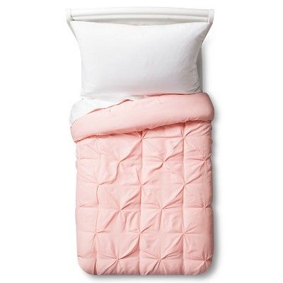 Toddler Pinch Pleat Comforter Light Pink - Pillowfort™ | Target