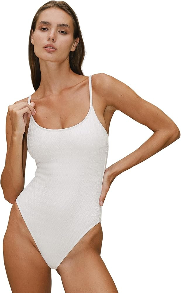 Women One Piece Swimsuit for Women Adjustable Bathing Suit Cheeky Sexy High Cut Ladies Vacation B... | Amazon (US)