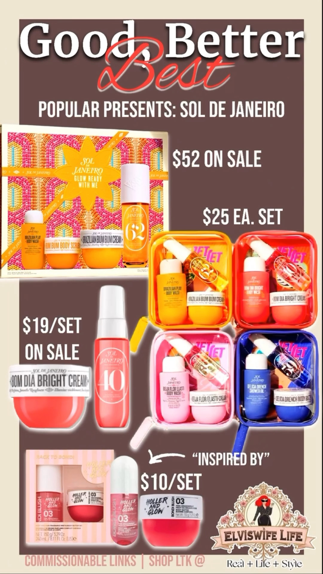 One of the most popular fragrance and lotion brands around! Available at great discounts right now, and in gift sets, which are perfect for Christmas and holiday giving! 🎄
You decide what is good, better, best: a good deal on the namebrand product, or the best budget price on an “inspired by” version. It’s totally up to you! 
💖No matter what you decide, these are perfect gifts for daughters, sisters, your BFF, or you!

#LTKFindsUnder100 #LTKSeasonal #LTKFindsUnder50 #LTKHoliday #LTKBump #LTKGirls #LTKU #LTKSelfcare Walmart, Sephora, Amazon, Ulta, gift set, budget, dupe, inspired by, bum bum cream, cellulite, lotion, fragrance, vanilla, caramel, beach, tween girl, target, sol de janiero Kohls 

#LTKGiftGuide #LTKBeauty #LTKCyberWeek