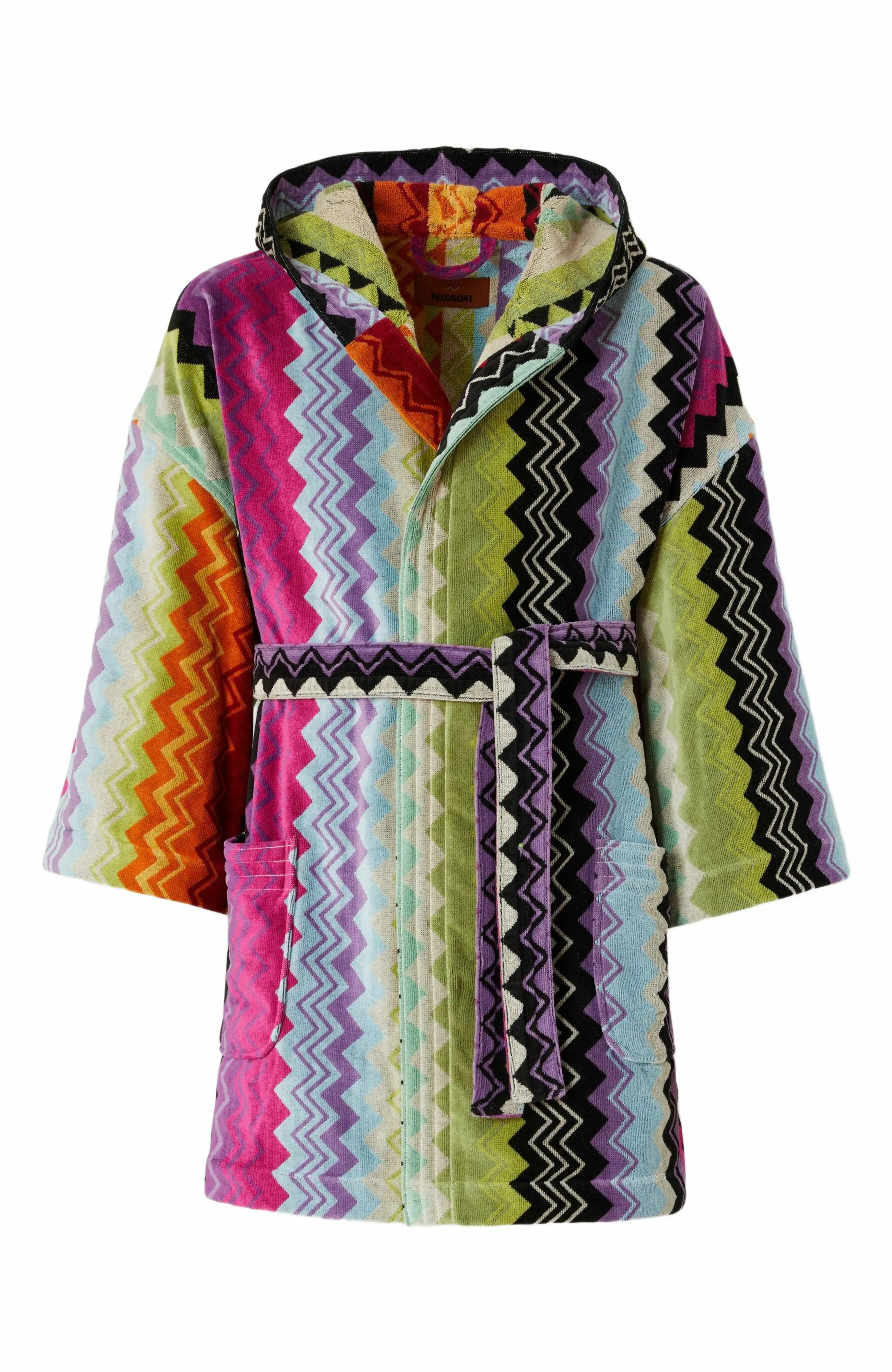 Giacomo Bathrobe In Cotton Terry With Zigzag Pattern | Nordstrom | Nordstrom