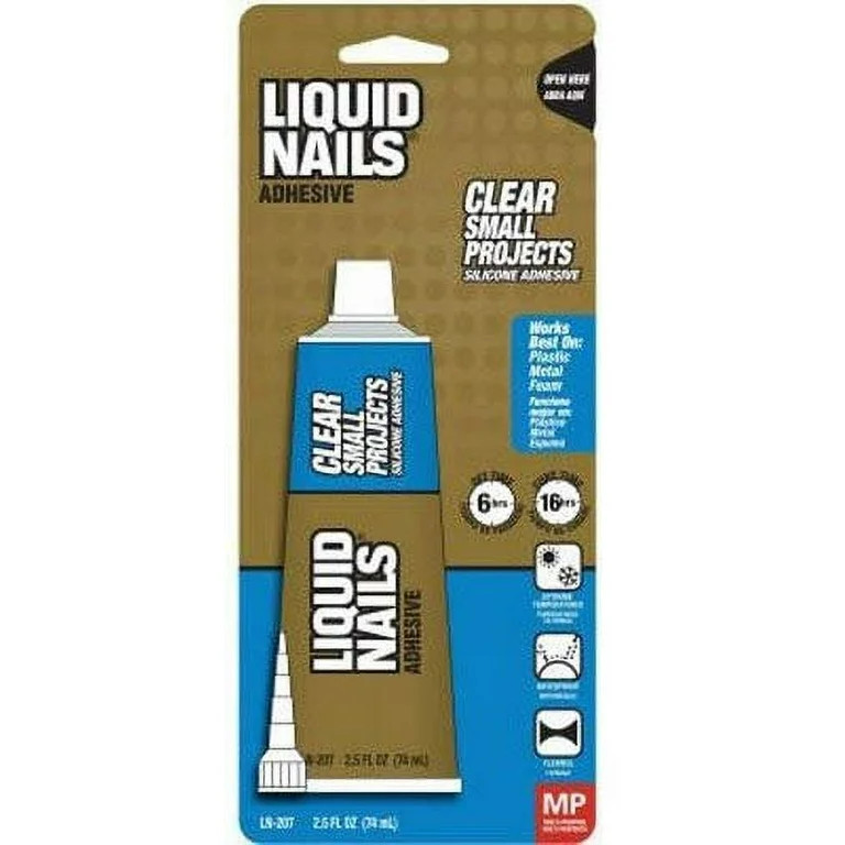 Liquid Nails LN207 All Purpose 2.5-Ounce Adhesive, 2.5oz, Clear - Walmart.com | Walmart (US)