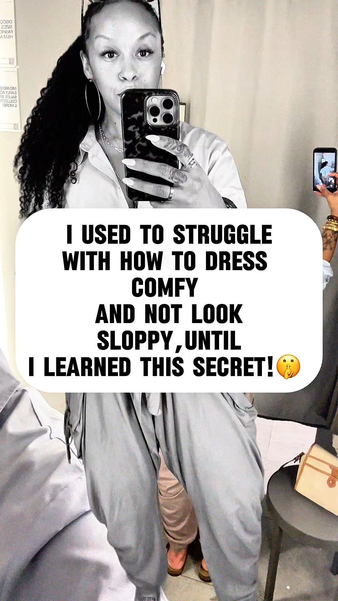 1.	Add a Structured Layer
Throw on a blazer, denim jacket, button up, or trench coat — it instantly elevates leggings, joggers, sweats, or a simple tee.
	2.	Accessorize Intentionally
Think sleek hoops, a crossbody bag, or layered necklaces. Small details pull your look together without effort.
	3.	Choose Polished Footwear
Swap fuzzy slides for clean sneakers, loafers, or ankle boots. Your shoes can shift the whole vibe.
	4.	Tuck or Cinch Your Top
A front tuck or adding a belt helps define your shape and avoids that oversized, undone feel.

For your reference I am 5’6” and 181lbs.

Top: L
Pants: OSFM



#LTKOver40 #LTKMidsize #LTKStyleTip