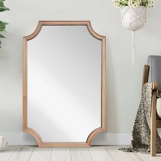 24" x 36" Rectangle Decorative French Country Scalloped Wood Framed Mirror - 24" x 36" - On Sale ... | Bed Bath & Beyond