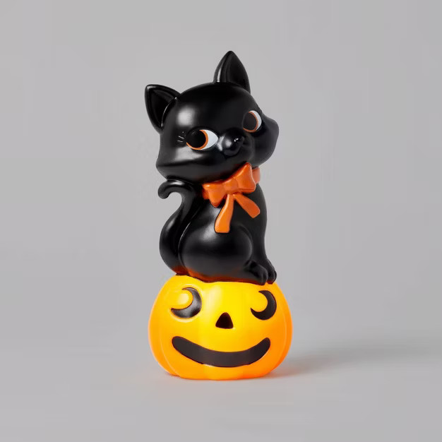 Light Up Pumpkin and Cat Halloween Decorative Prop - Hyde & EEK! Boutique™ | Target