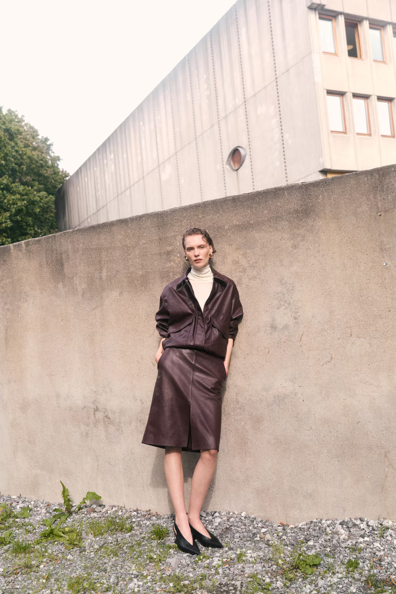 Pencil skirt - Burgundy - Ladies | H&M GB | H&M (UK, MY, IN, SG, PH, TW, HK)