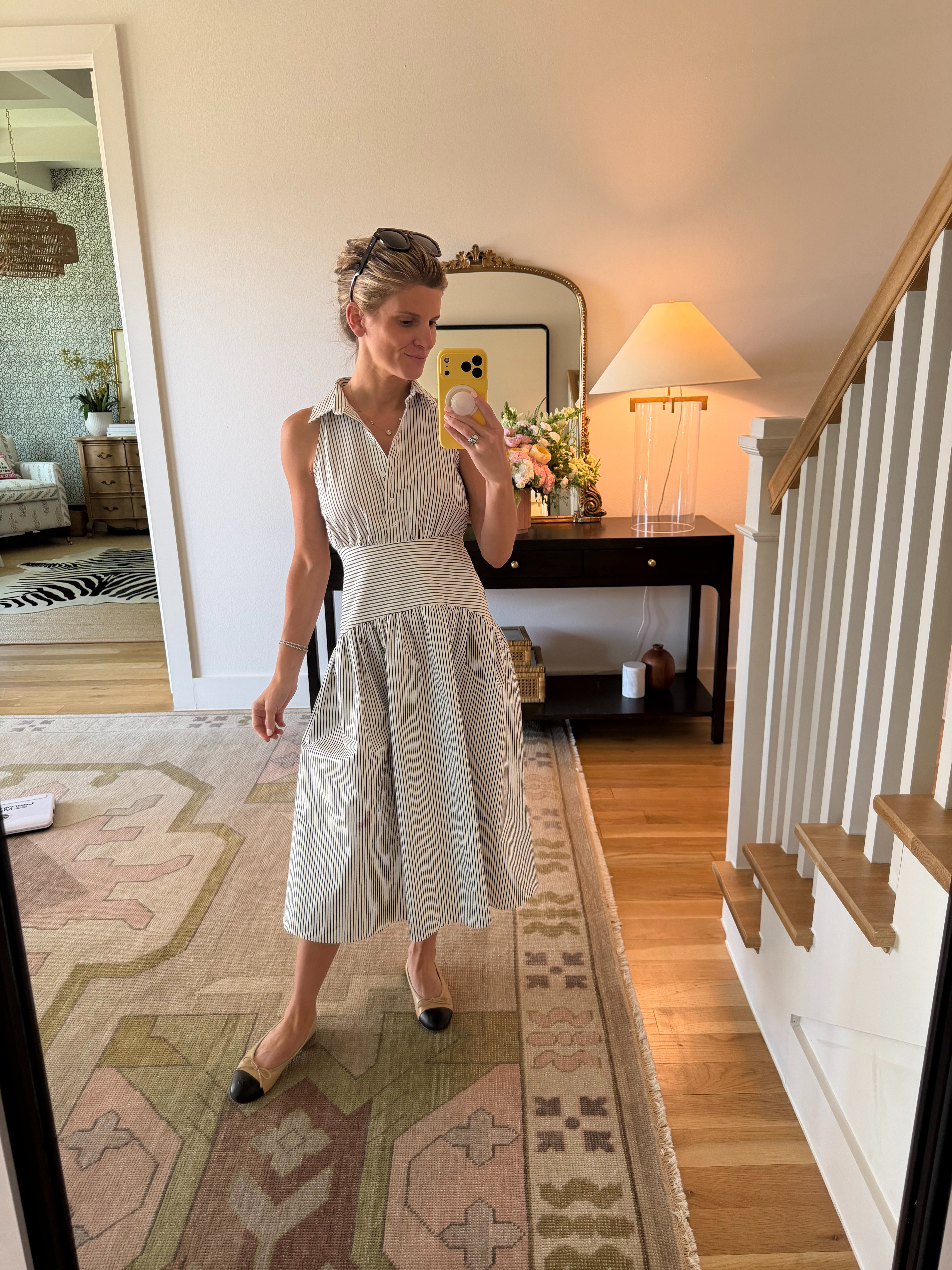 Anthropologie drop waist striped dress (wearing XXS) 

 
