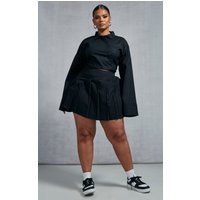 Plus Black Pleated Mini Skirt | PrettyLittleThing CAN