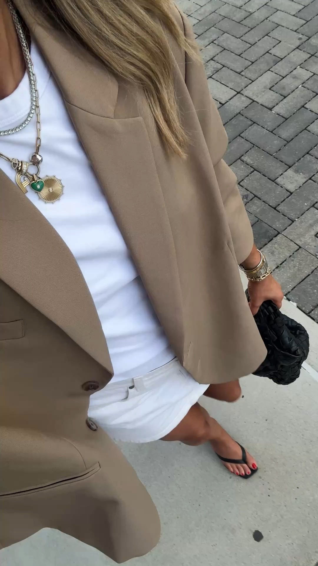 Fashion Jackson @Aritzia @Zara 
my exact blazer is old from The Frankie Shop. Linked similar - if you get the Aritiza one and size up I think it would create the closest look! Summer outfits, blazer

#LTKOver40 #LTKSeasonal #LTKootd