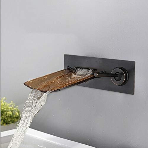 Yanksmart Waterfall Glass Oil Rubbed Bronze Wall Mounted Mixer Tap Faucet yfdssad-14 | Amazon (UK)