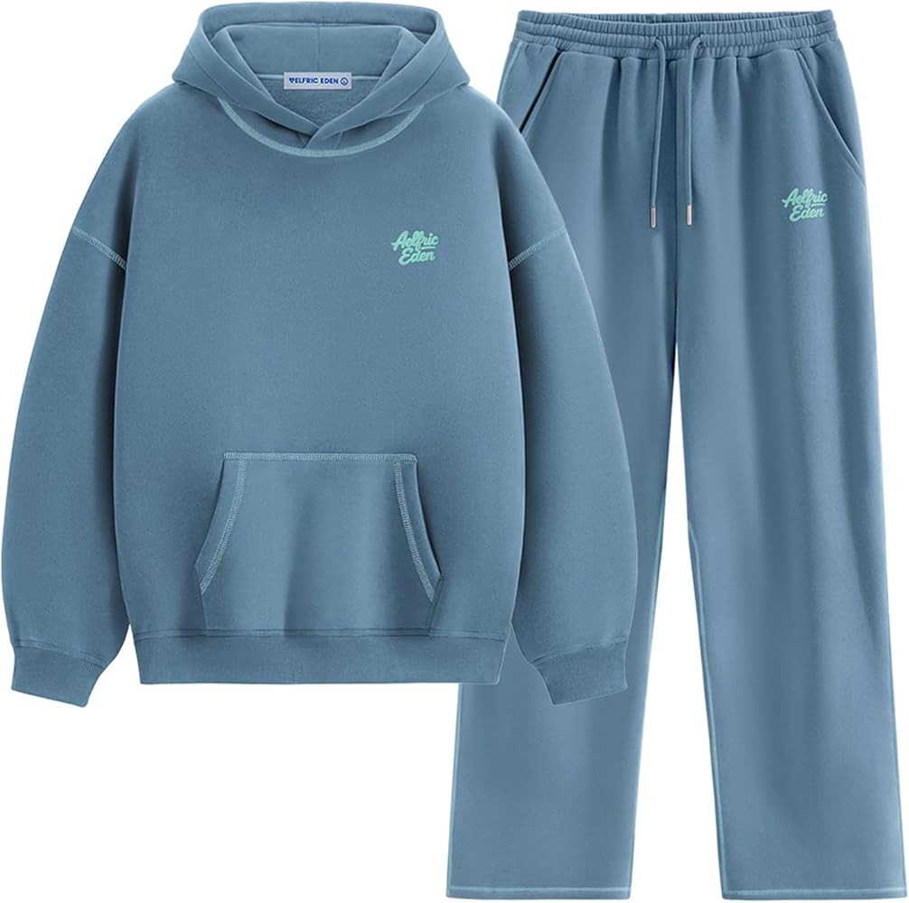 Aelfric Eden Womens Sweatsuits 2 Piece Set Oversized Fleece Hoodie and Sweatpants Track Suits Swe... | Amazon (US)