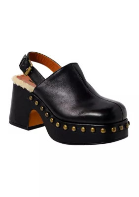 Free People Women's Autumn Studded Clogs, Black, 6.5M | Belk