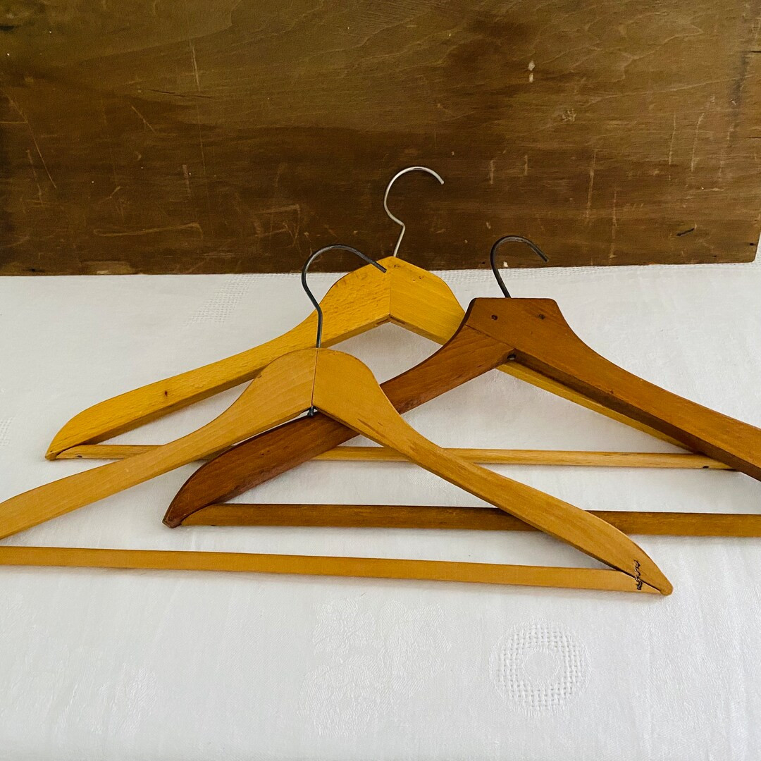 Set of 43Vintage Wooden Mid Century  Hangers | Etsy (US)