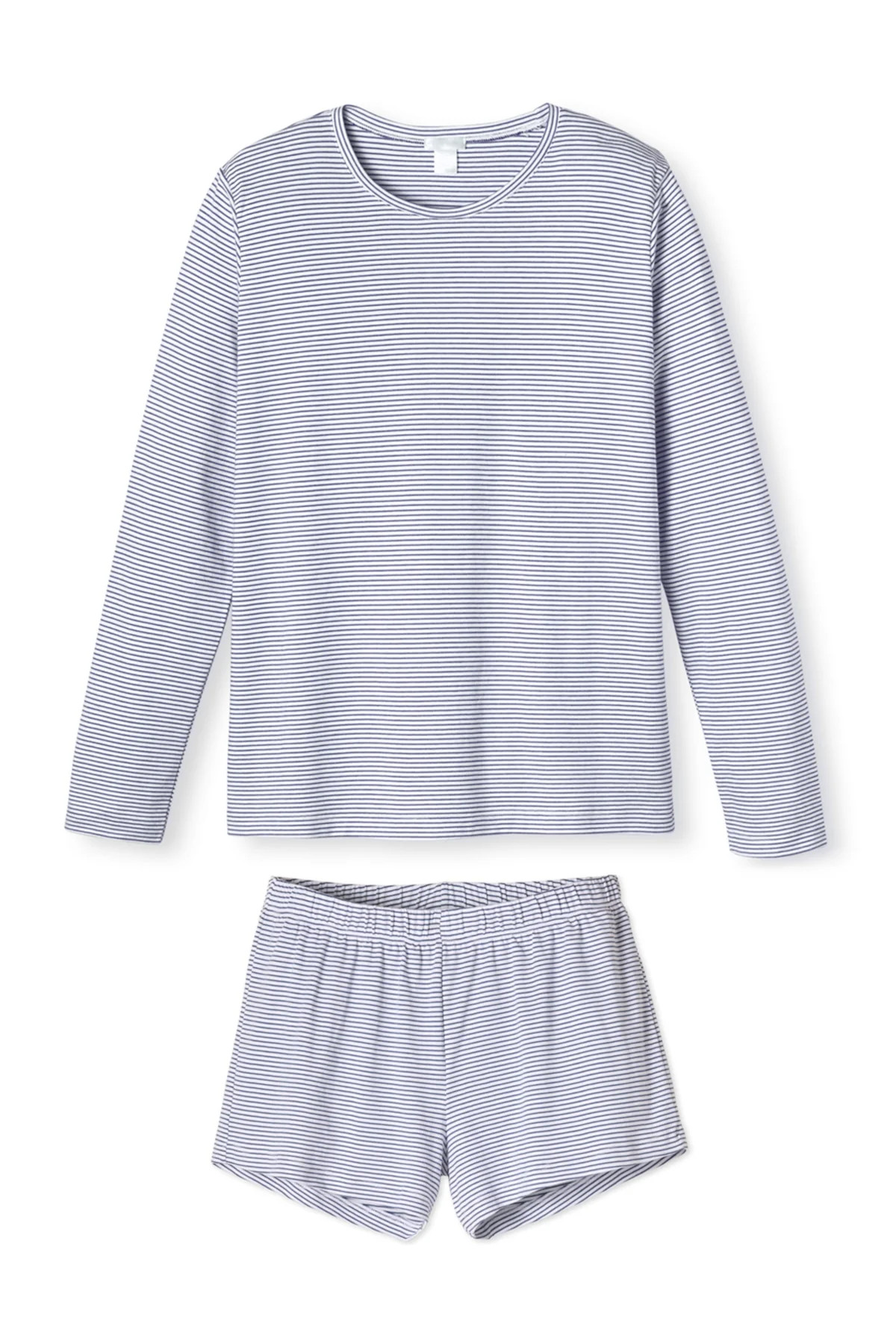 Pima Long-Short Weekend Set in Classic Navy | Lake Pajamas