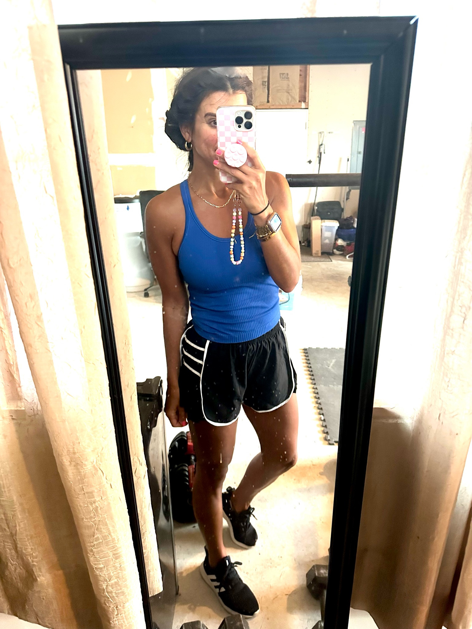 Today’s workout fit 
Size 6 in tank 
Size small in shorts 
Sneakers tts 

#LTKFindsUnder100 #LTKFitness #LTKActive