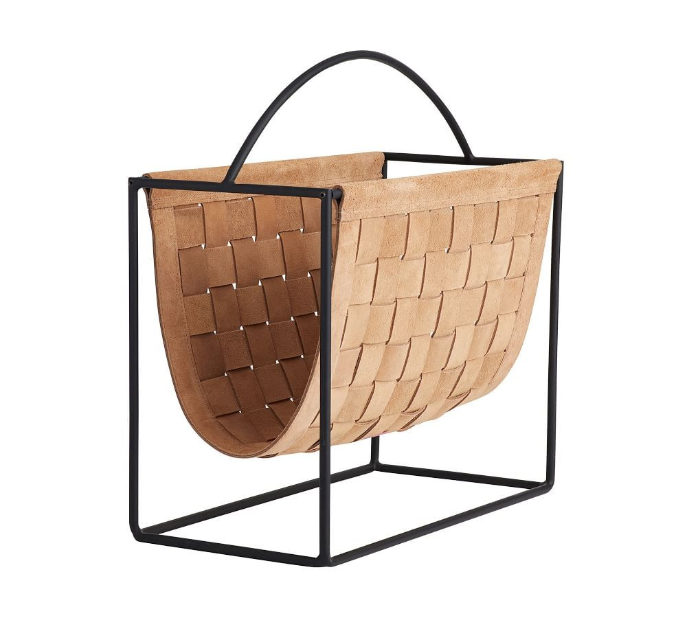 Suede Magazine Holder | Pottery Barn (US)