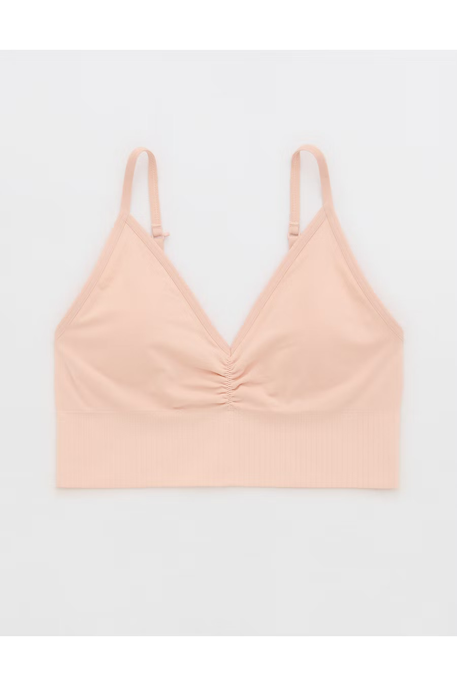 Superchill Seamless Mix Ruched Bralette Women's Dusty Pink XS | Aerie