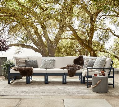 Indio Metal 6-Piece Outdoor Sectional (100") | Pottery Barn (US)